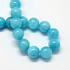 Natural Dyed Yellow Jade Gemstone Bead Strands X-G-R271-6mm-Y05-3