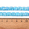 Anti-Tarnish Electroplate Glass Beads Strands EGLA-N027-03A-16-4
