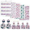 5Pcs 5 Colors Polymer Clay Earrings Water Transfer Paper DIY-HY0003-22B-1