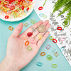 SUPERFINDINGS 700Pcs 7 colors Transparent Acrylic Linking Rings TACR-FH0001-08-4