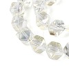 Electroplate Glass Beads Strands EGLA-T021-21D-3