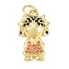 Brass Micro Pave Cubic Zirconia Pendants KK-D258-36G-02-1