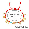 Stainless Steel Cross & Hamsa Hand & Medal Charms Braided Bracelets GU1131-2-5