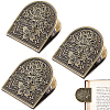 3 Bags Tibetan Style Zinc Alloy Decorative Binder Clips FIND-CP0004-02-1