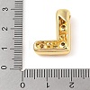 Brass Micro Pave Clear Cubic Zirconia Pendant KK-Z046-01G-L-3