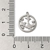 Non-Tarnish 201 Stainless Steel Pendants STAS-E206-03P-05-3