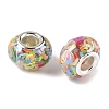 Transparent Resin Rondelle European Beads RESI-S023-11-2