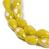 Opaque Solid Color Electroplate Glass Beads Strands EGLA-N013-P8mm-B06-3