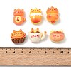 Cat Shaped Theme Opaque Resin Cabochons RESI-F067-01-3