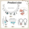 Cowboy Theme Alloy & Synthetic Turquoise & Aluminum Cable Chains Jewelry Sets HJEW-PH02504-2