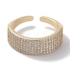 Brass Micro Pave Cubic Zirconia Cuff Rings RJEW-G310-16G-2