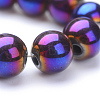 Non-magnetic Synthetic Hematite Beads Strands X-G-S096-8mm-6-2