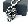 Punk Retro 304 Stainless Steel Skull Pendant Necklaces for Men CH2571-1