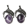 Natural Amethyst Pendants G-H332-11AS-07-1