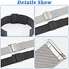 2 Sets 2 Colors 304 Stainless Steel Mesh Chains Quick Release Watch Bands FIND-DC0001-21-4