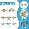 12Pcs 2 Colors Brass Pave Cubic Zirconia Heart Links Connector Charms KK-TA0003-48A-4