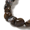 Natural Golden Silk Jade Beads Strands G-B078-D24-01-4