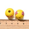 Valentine's Day Element Printed Wood Beads WOOD-R002-01-07-3