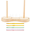 1 Set Rotatable Wooden Yarn Skein Spinner DIY-BC0005-79-1