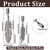 16Pcs 2 Styles Alloy Cord Ends FIND-GF0009-76-2