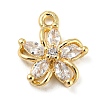 Brass with Clear Cubic Zirconia Charms LS-KK-G478-02C-KCG-1