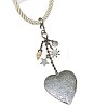 Alloy Floral Heart Locket Pendant Twisted Polyester Cord Necklaces for Women WGF1E9C-01-5