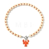 Summer Beach Resin Lobster Pendant Wood Beaded Necklaces with OT Clasps for Women NJEW-JN06109-3