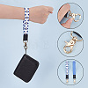 2Pcs 2 Colors Nylon Hand Wrist Lanyard for Phone Decoration Key Chain FIND-GO0001-01B-3