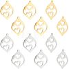 Unicraftale 12Pcs 2 Colors 201 Stainless Steel Pendants STAS-UN0040-19-1