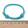 Adjustable Nylon Round Milan Cord Slider Bracelet Making FB-H001-01G-08-3