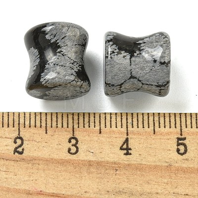 Synthetic Snowflake Obsidian Ear Gauges Flesh Tunnels Plugs EJEW-P293-02E-1