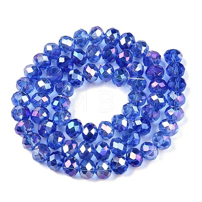 Electroplate Glass Beads Strands EGLA-A044-T8mm-B31-1