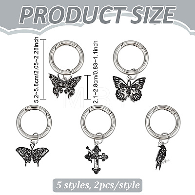 10Pcs 5 Style Alloy Enamel Shoes Charms HJEW-PH02496-1