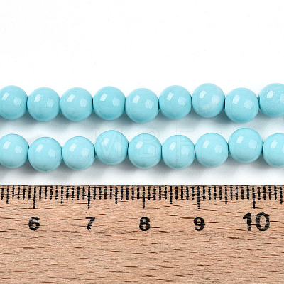 Synthetic Turquoise Beads Strands G-A255-A04-02B-1