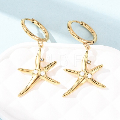 304 Stainless Steel Rhinestone Dangle Hoop Earrings for Women EJEW-F417-01G-02-1