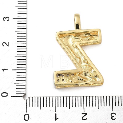 Brass Micro Pave Cubic Zirconia Pendants KK-B126-02G-Z-1