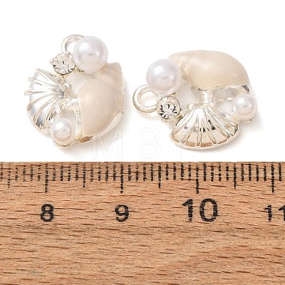Alloy with Crystal Rhinestone & Enamel Pendants RB-CBAC8D9-01S-01-1