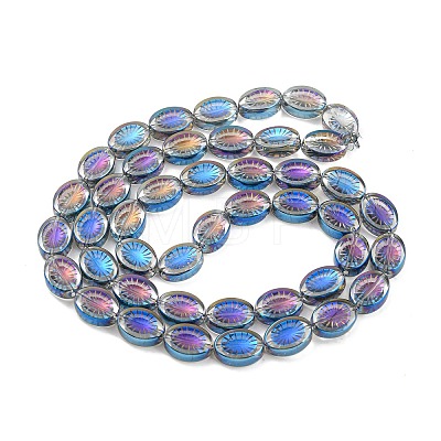 Electroplate Glass Beads Strands EGLA-G037-13A-FP02-1
