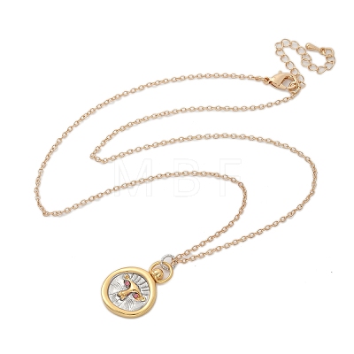 Brass Twelve Constellations Tarot Pendant Necklaces NJEW-Q006-01G-G-1