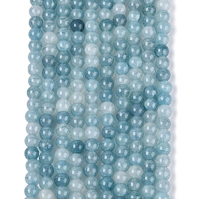 Ombre Effect Dyed Crackle Glass Beads Strands GLAA-Q106-01A-B26-1