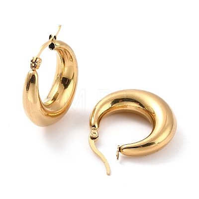 Vacuum Plating 304 Stainless Steel Chunky Hoop Earrings for Women EJEW-F280-06C-G-1