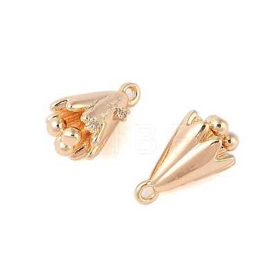 Brass Pendants with Clear Glass Rhinestone KK-N254-66G-1