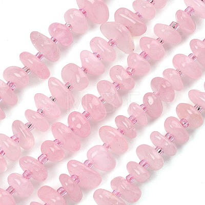 Natural Rose Quartz Beads Strands X-G-F821-B02-01-1