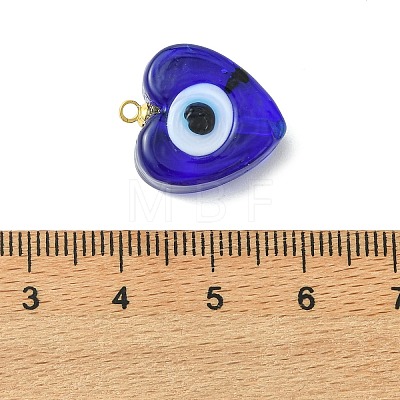 Handmade Evil Eye Lampwork Pendants PALLOY-JF05643-01-1