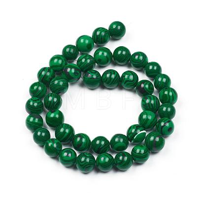Synthetic Malachite Beads Strands G-G832-01-14mm-1