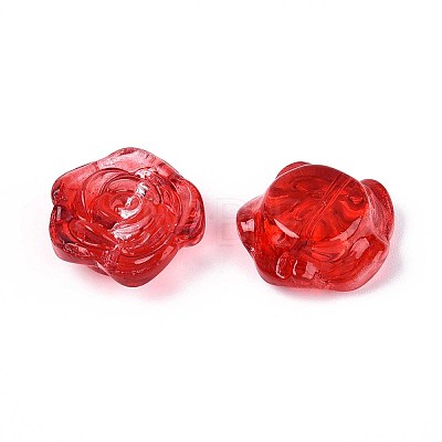 Baking Paint Transparent Glass Beads DGLA-N018-01F-1