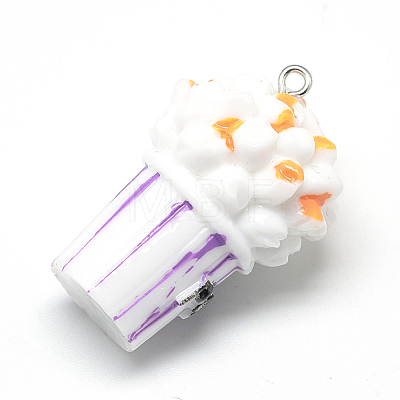 Resin Pendants X-RESI-T010-11B-1