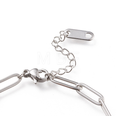 304 Stainless Steel Charm Bracelets STAS-D152-01P-1