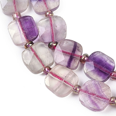 Natural Colorful Fluorite Beads Strands G-G182-H01-02-1