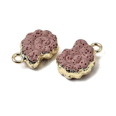 Dyed Synthetic Lava Rock Pendants G-P614-05G-05-1